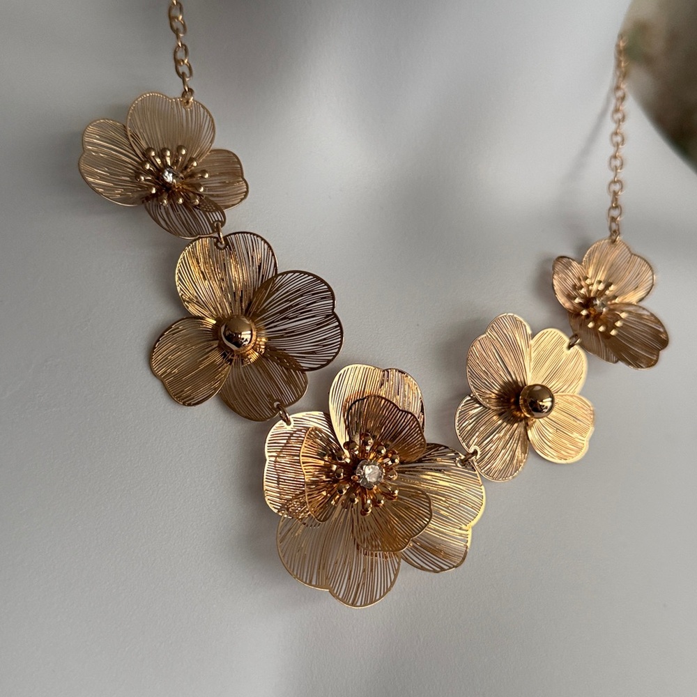 Goldtone Petal Perfection Necklace
